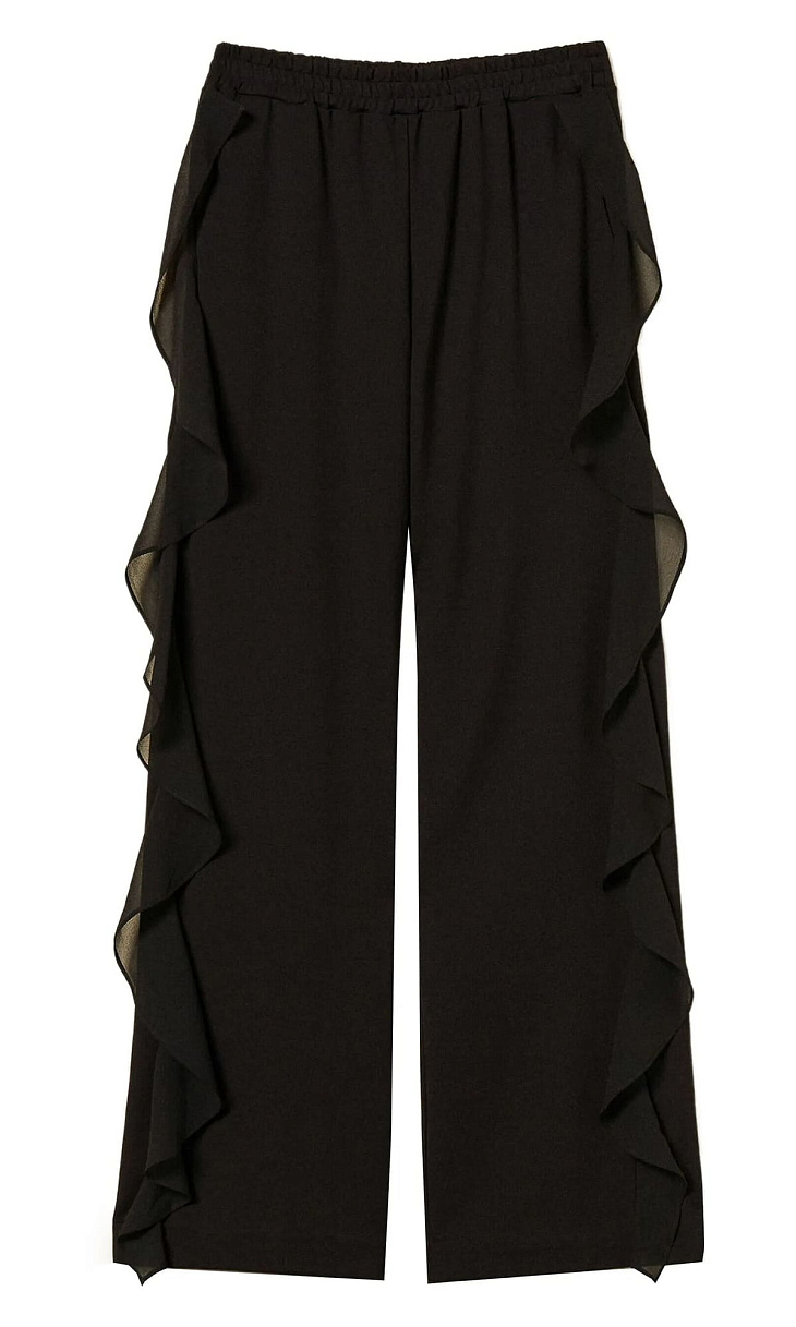 TWINSET: Брюки с оборками