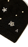 TWINSET: Шапка со стразами и жемчугом