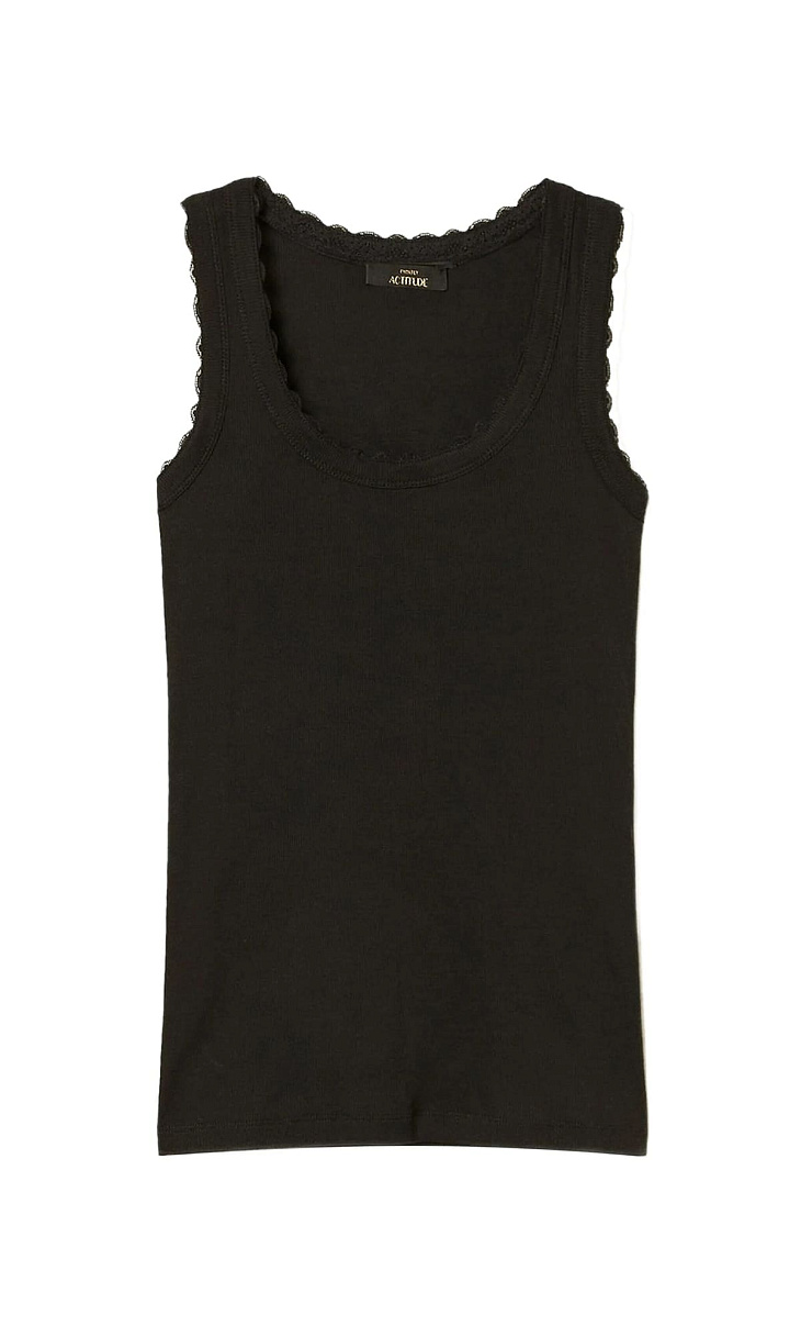 TWINSET: Топ с кружевом