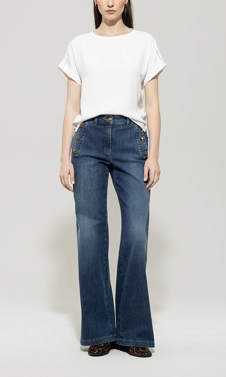 LUISA CERANO: Футболка с шелком