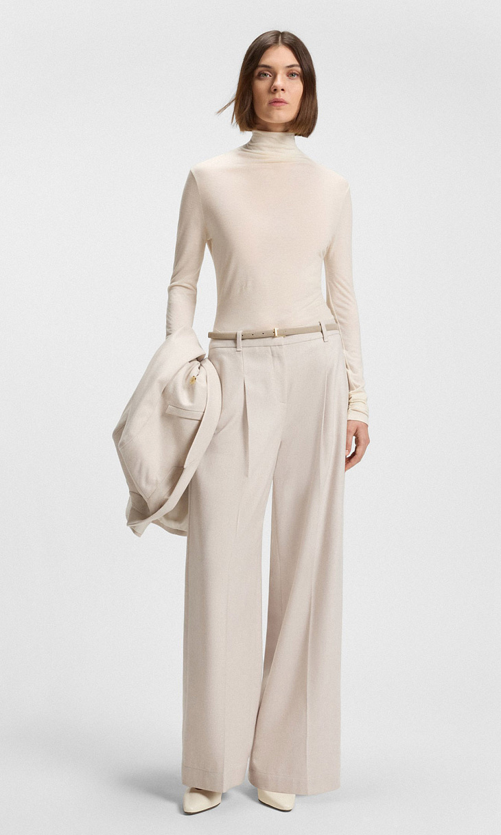 HUGO BOSS: Водолазка из лиоцелла и шерсти