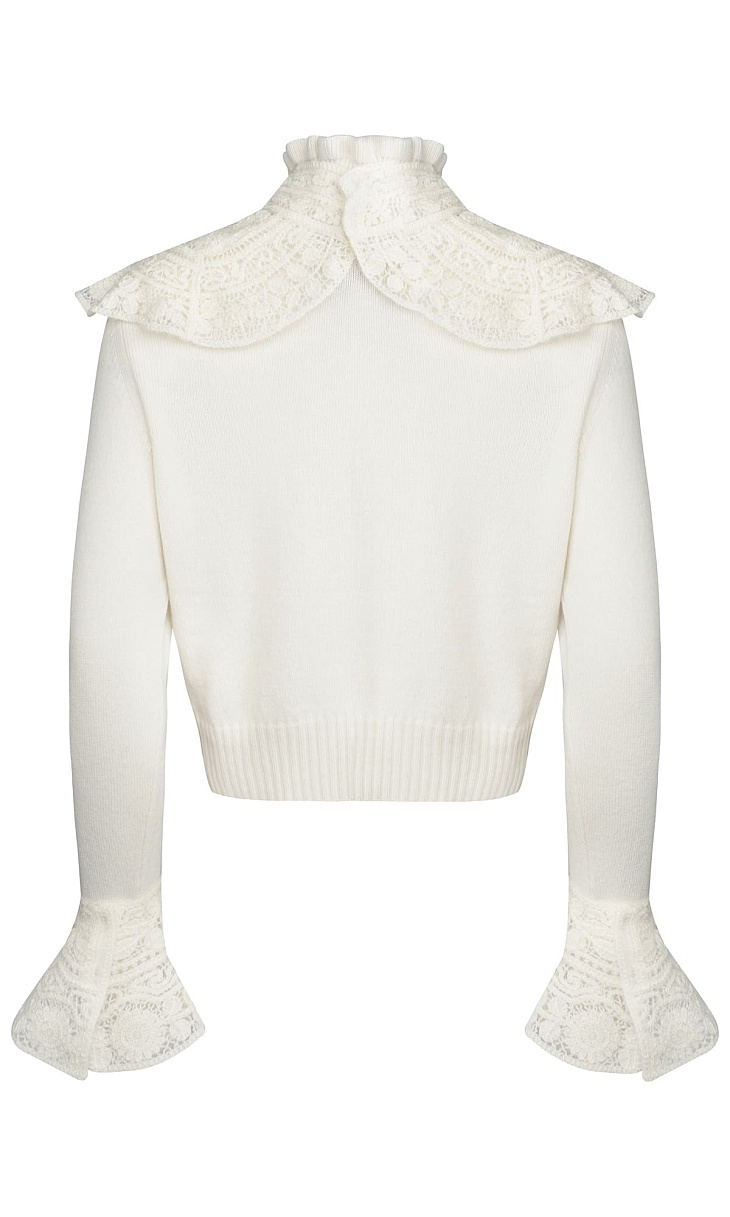 TWINSET: Свитер со съемным воротником и манжетами