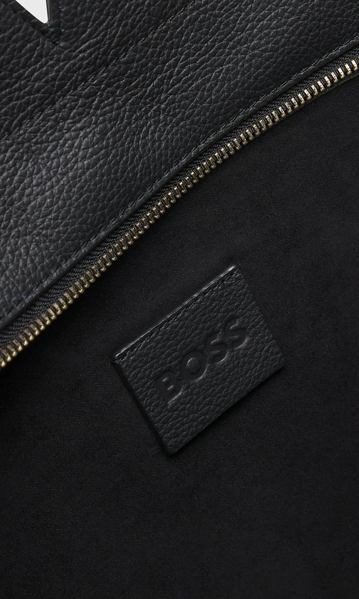 HUGO BOSS: Сумка-тоут из кожи
