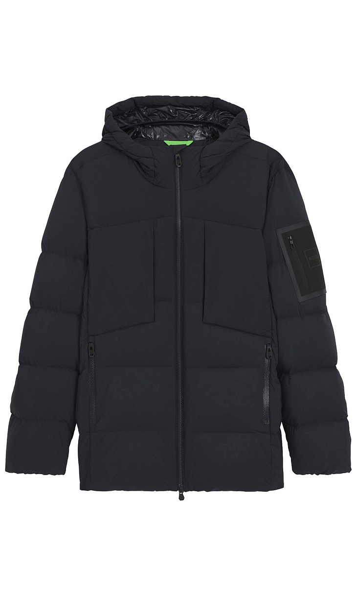 HUGO BOSS: Куртка стеганая с капюшоном