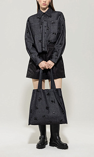 Джинсовая рубашка с пайетками