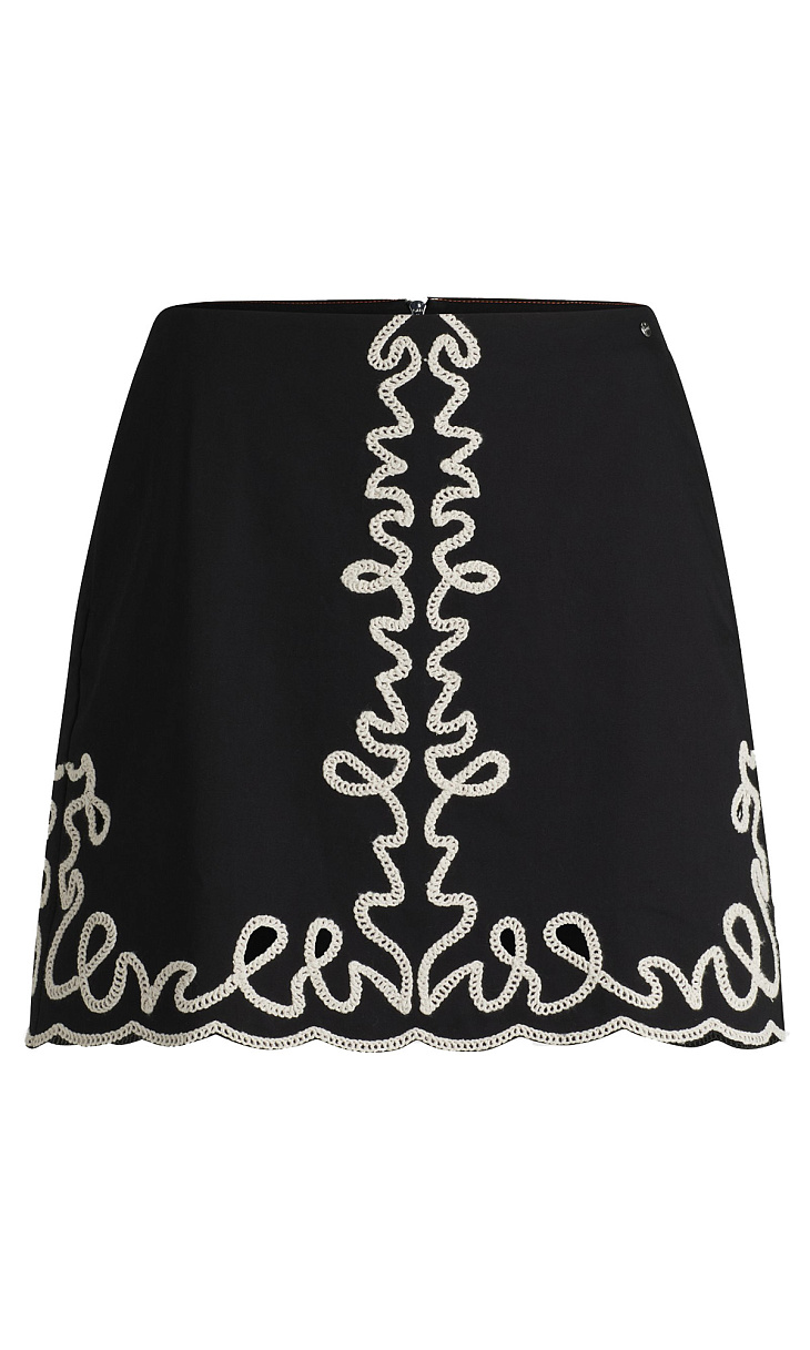 HUGO BOSS: Юбка с вышивкой