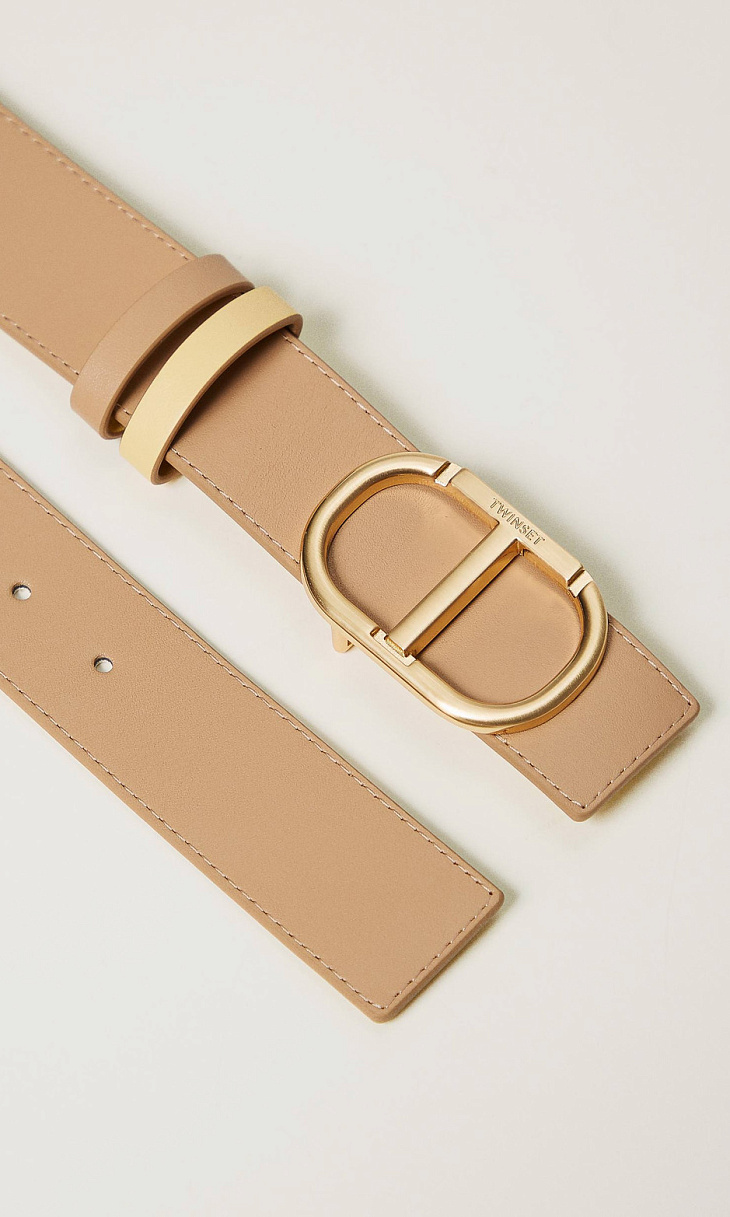 TWINSET: Двусторонний ремень из кожи