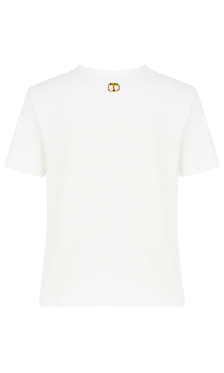 TWINSET: Футболка с вышивкой