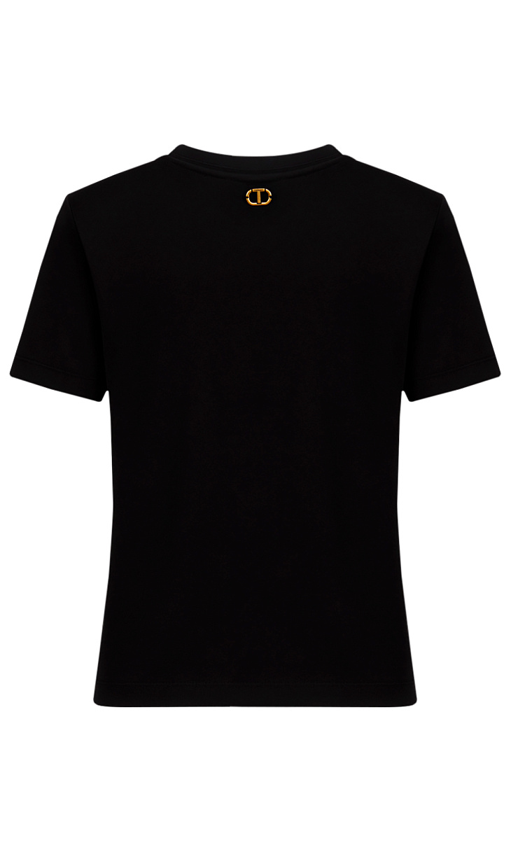 TWINSET: Футболка с вышивкой