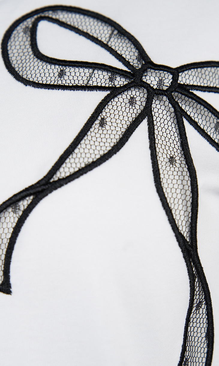 TWINSET: Футболка с вышивкой