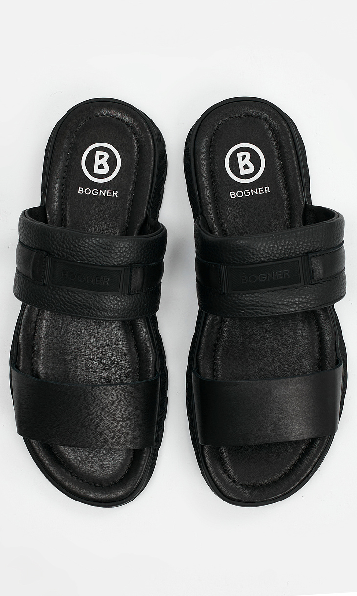 BOGNER: Шлепанцы из кожи