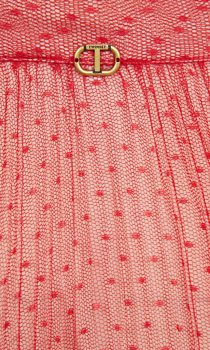 TWINSET: Плиссированная юбка в горошек