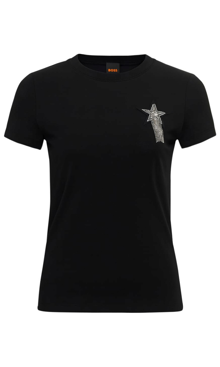 HUGO BOSS: Футболка с аппликацией