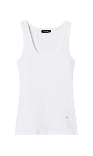 Топ в рубчик с вышивкой