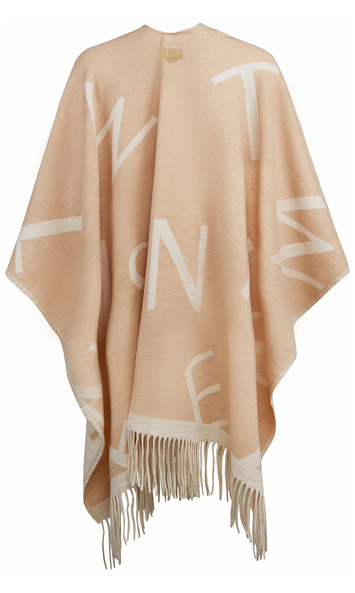 TWINSET: Пончо с логотипом и бахромой
