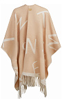 TWINSET: Пончо с логотипом и бахромой