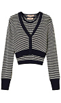 TWINSET: Кардиган с топом в полоску