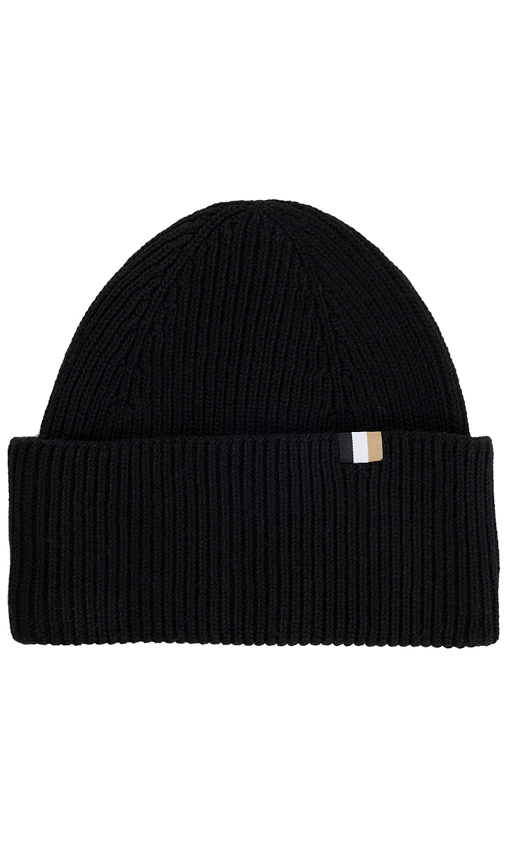 HUGO BOSS: Шапка в рубчик