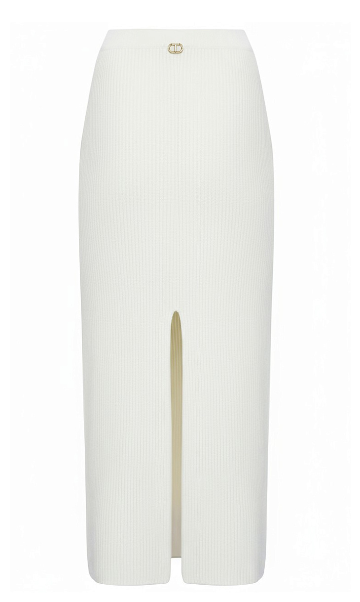 TWINSET: Юбка миди в рубчик
