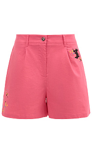 Шорты из льна с вышивкой