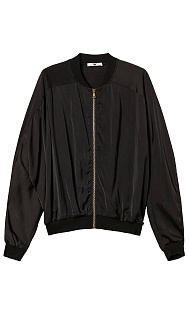 Атласная куртка-бомбер