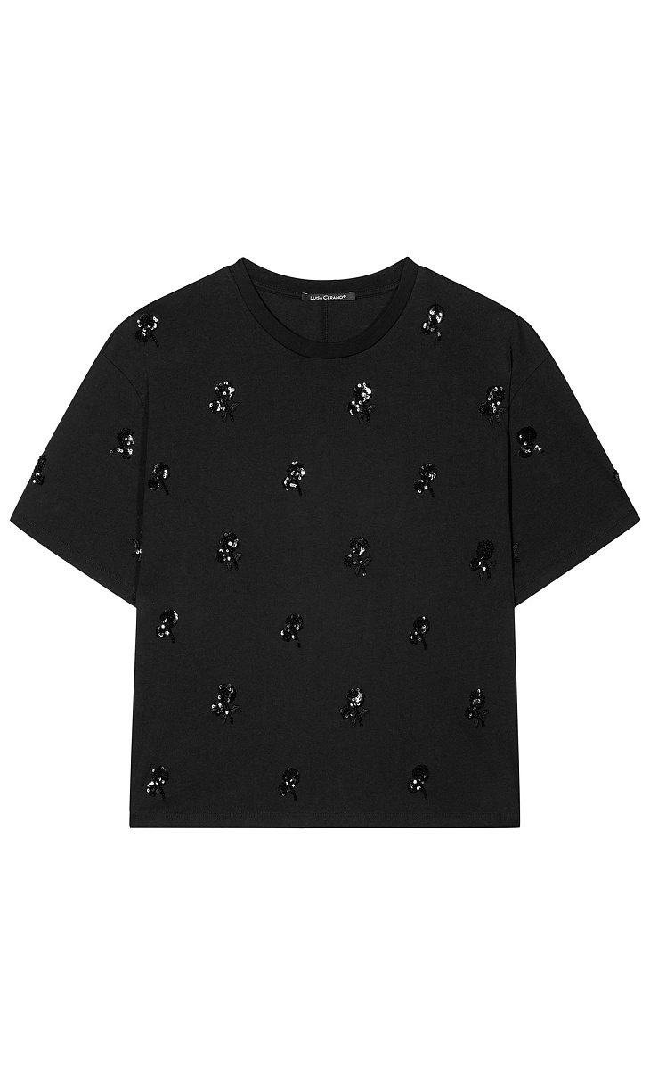 LUISA CERANO: Футболка с пайетками