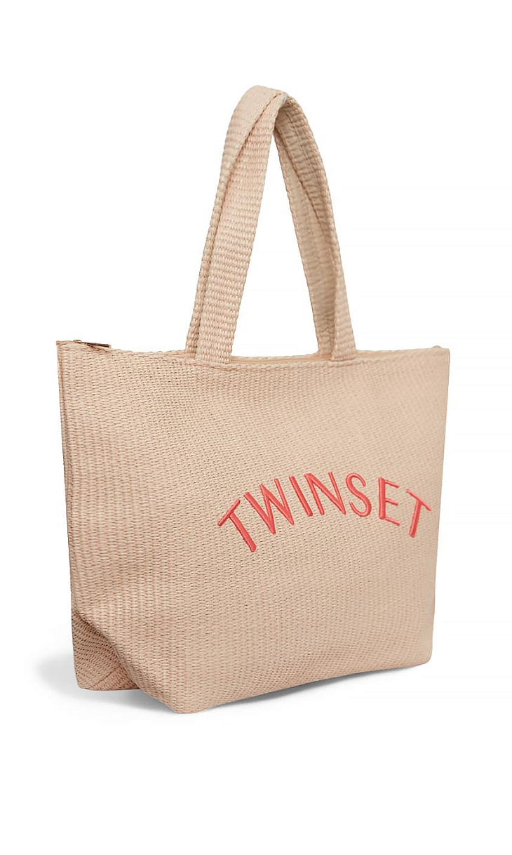 TWINSET: Пляжная сумка с логотипом