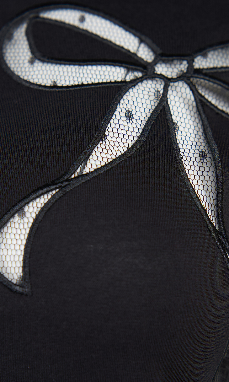 TWINSET: Футболка с вышивкой