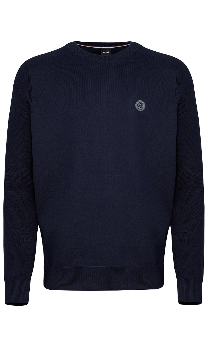 HUGO BOSS: Пуловер из хлопка