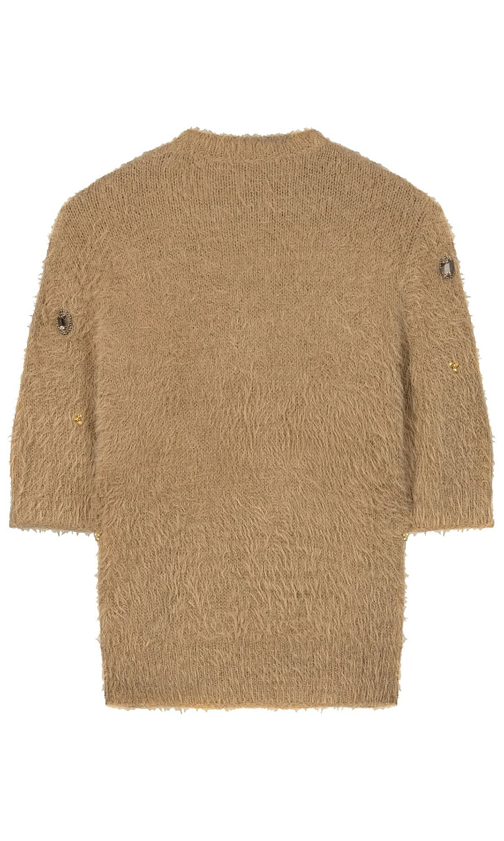 LUISA CERANO: Пуловер со стразами