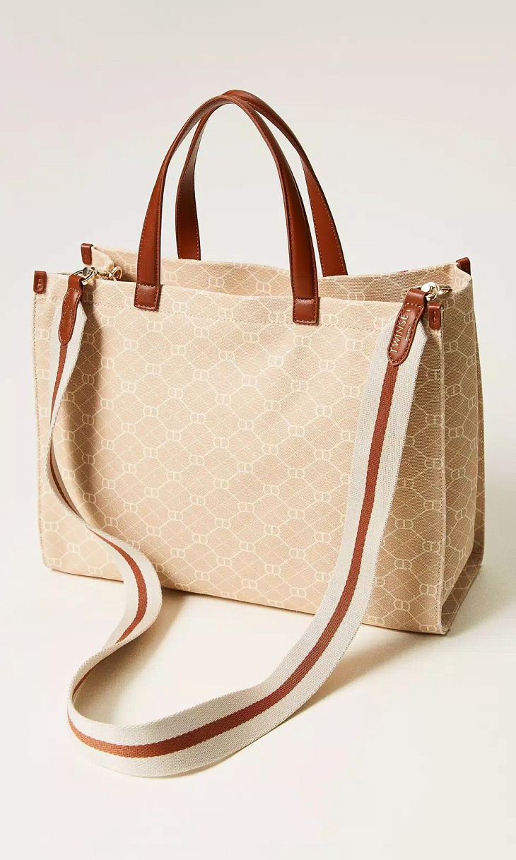 TWINSET: Сумка-шопер с цветочным принтом