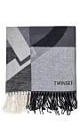 TWINSET: Палантин с геометрическим рисунком