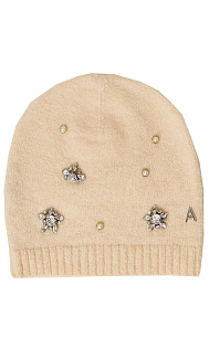 Шапка со стразами и жемчугом