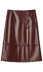 TWINSET: Юбка из искусственной кожи