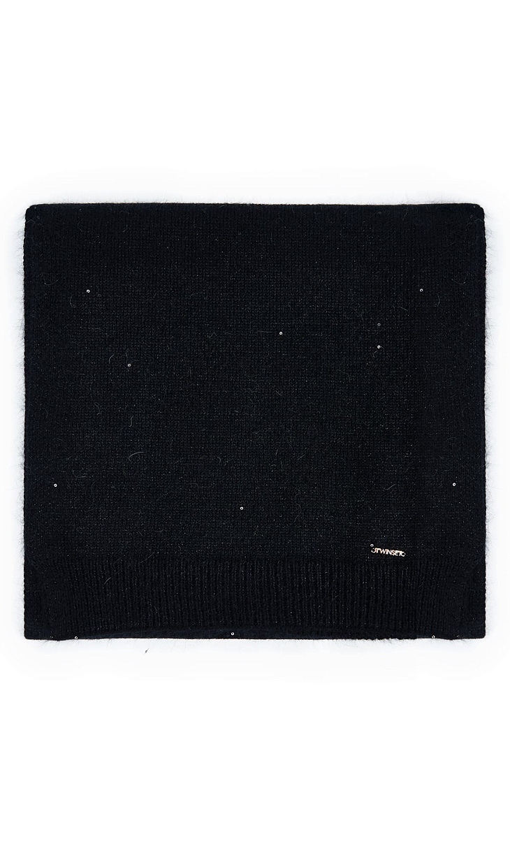 TWINSET: Шерстяной шарф с пайетками