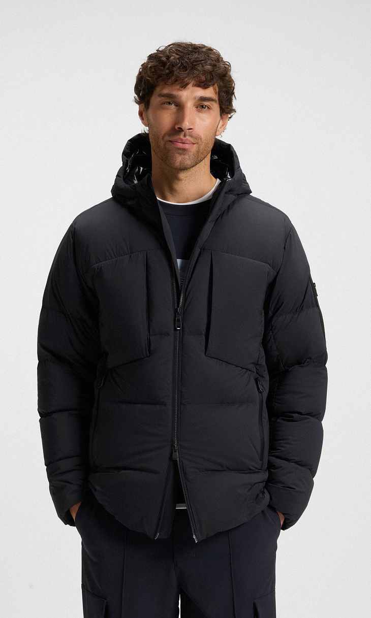 HUGO BOSS: Куртка стеганая с капюшоном