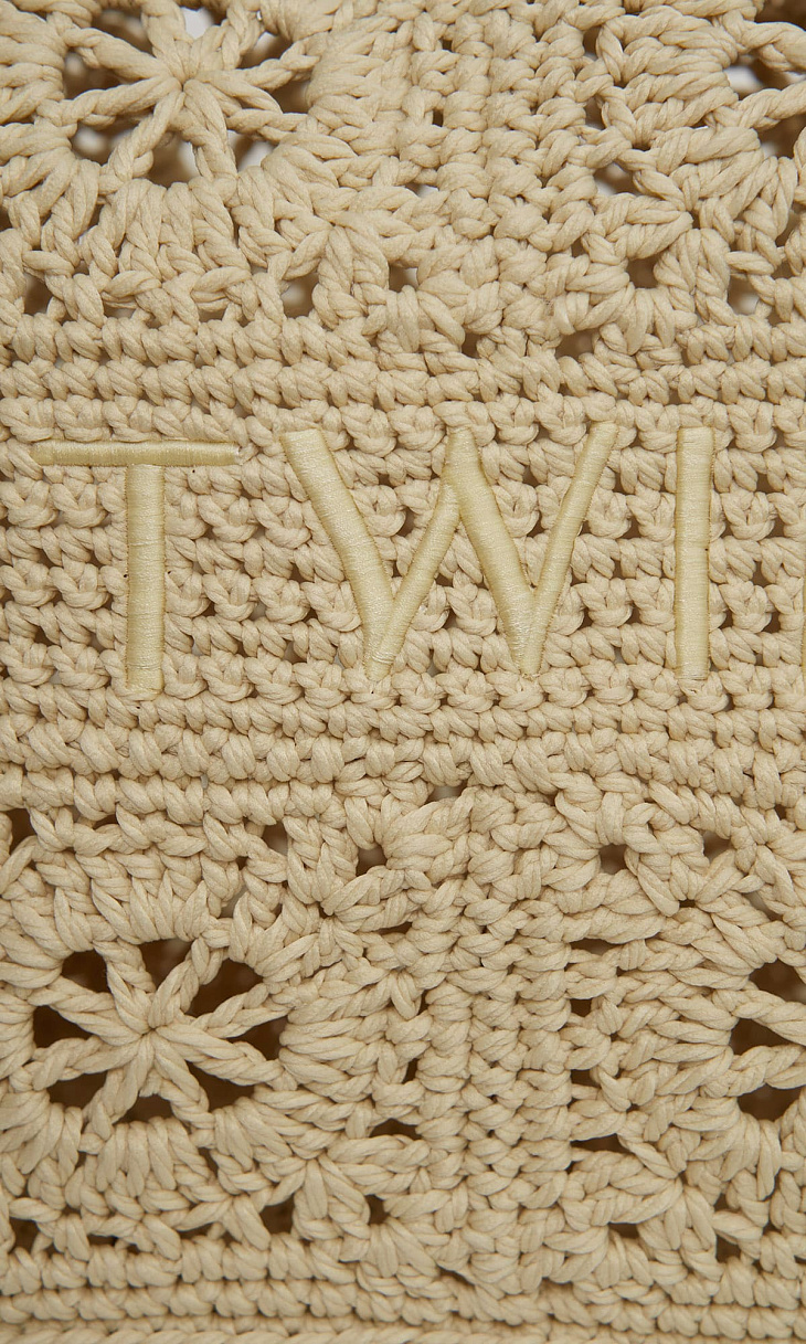 TWINSET: Плетеная сумка-шопер