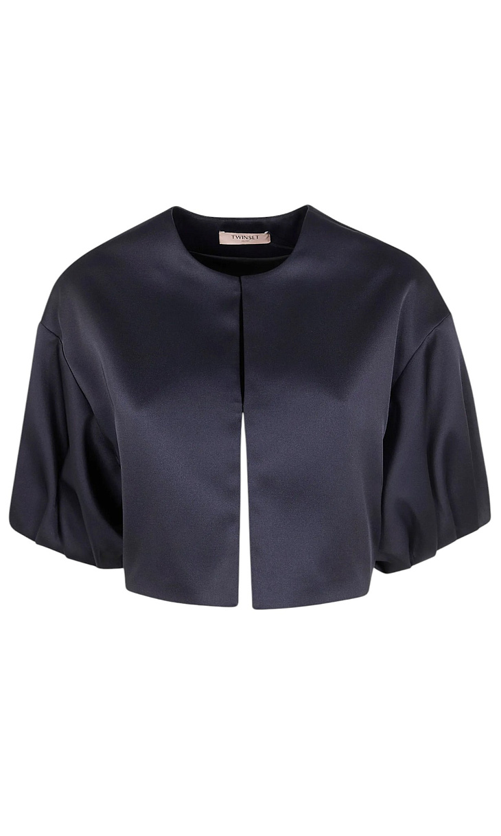 TWINSET: Укороченный жакет с короткими рукавами
