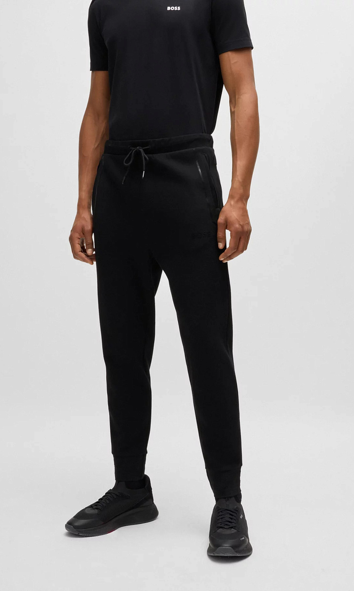 HUGO BOSS: Брюки-джоггеры из хлопка
