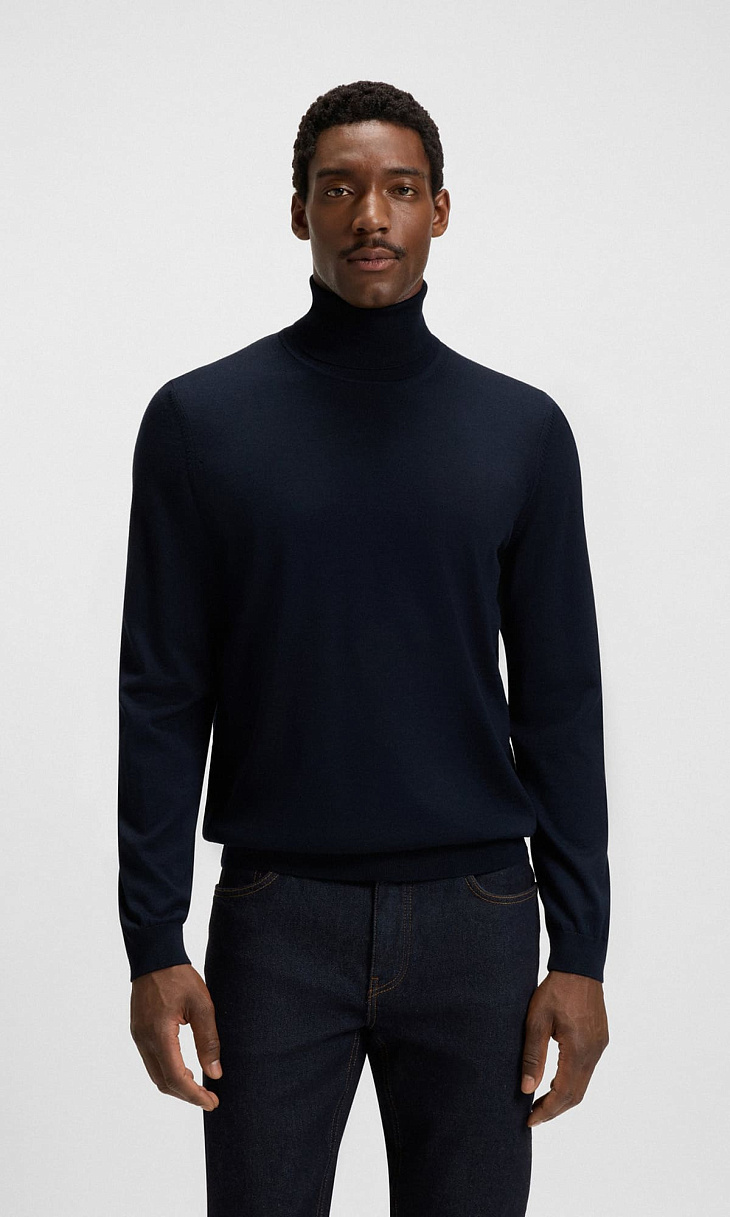 HUGO BOSS: Водолазка из шерсти мериноса