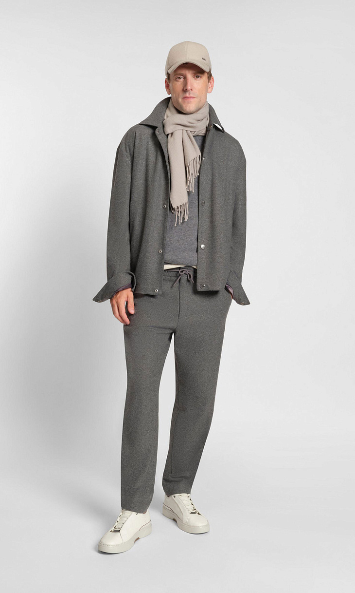 HUGO BOSS: Фланелевые брюки с начесом