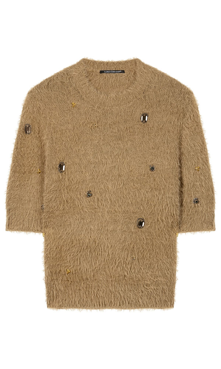 LUISA CERANO: Пуловер со стразами