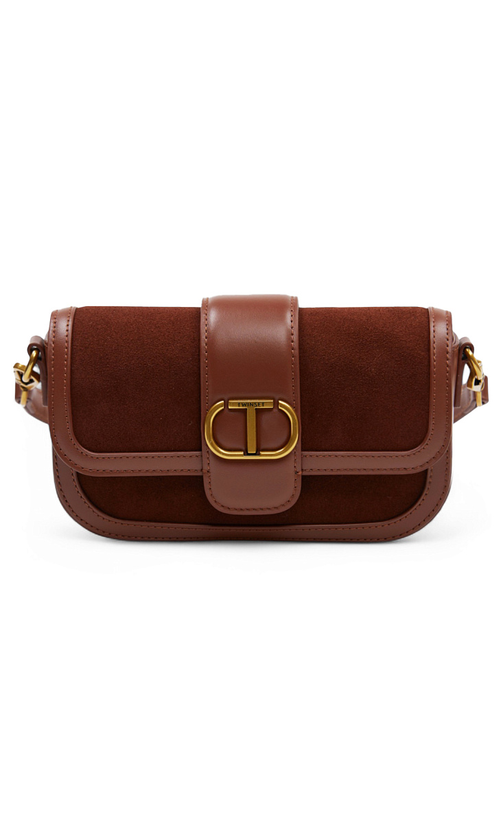 TWINSET: Сумка из кожи и замши