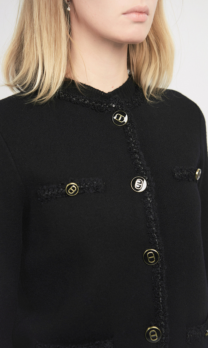 TWINSET: Жакет с манжетами из искусственного меха