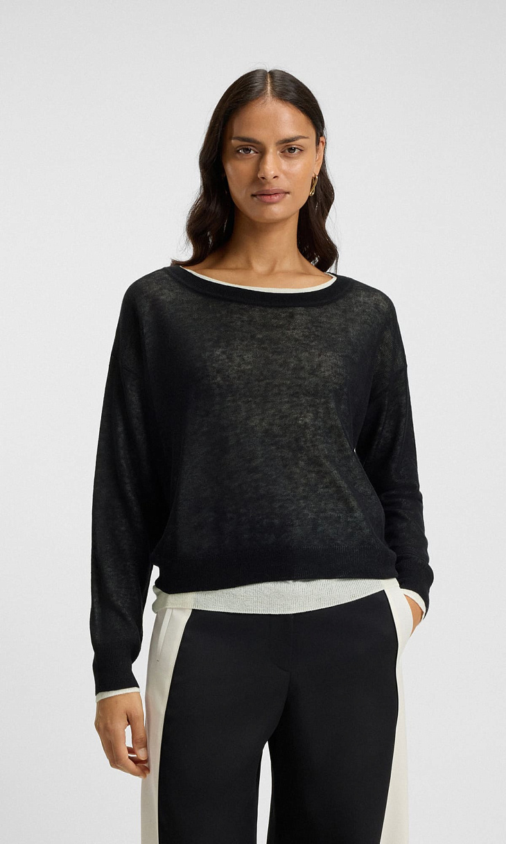 HUGO BOSS: Двухслойный пуловер