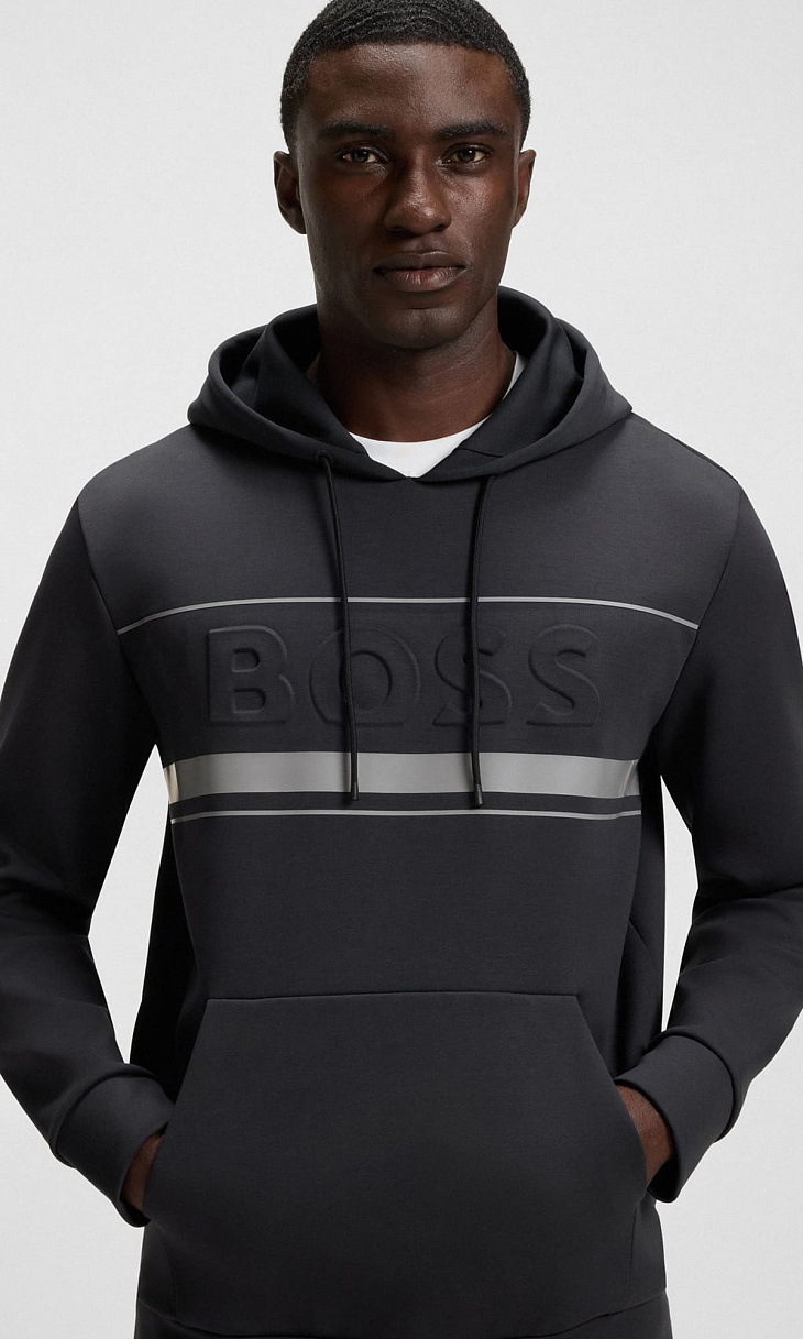 HUGO BOSS: Толстовка с тисненым логотипом