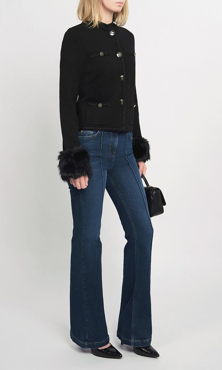 TWINSET: Жакет с манжетами из искусственного меха