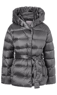 Пуховик с поясом