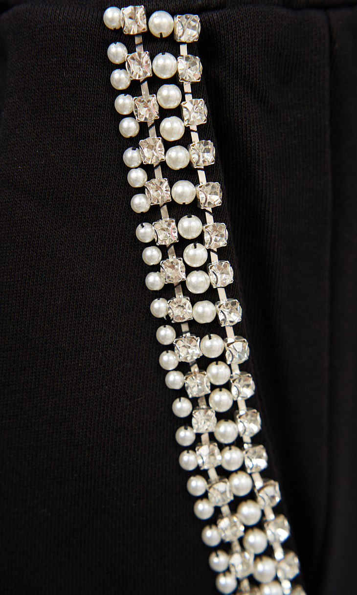 TWINSET: Брюки со стразами