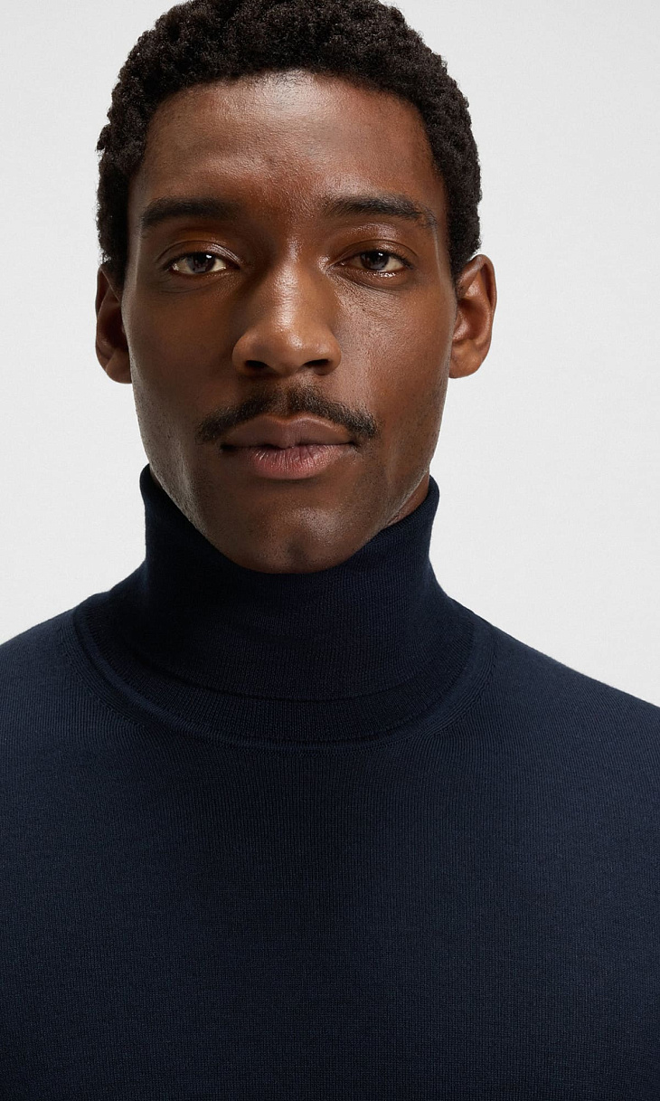 HUGO BOSS: Водолазка из шерсти мериноса